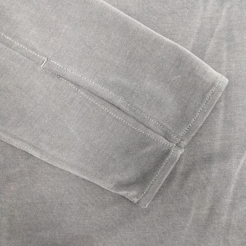 Lolë grey women's charcoal long sleeves oversized button down shirt size S - Picture 5 of 12